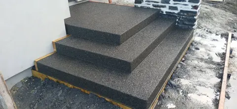 Exposed aggregate concrete steps in Palmerston North